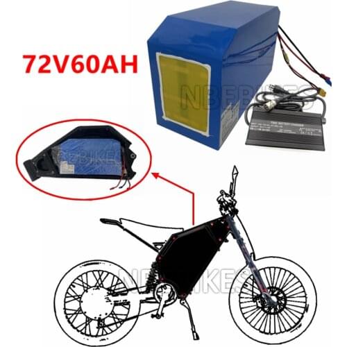 72v 60AH Panasonic3200 Cell Electric Bike Lithium Battery, for 3000W-12000W Hub Motor, E-bike Kit with 10A charger