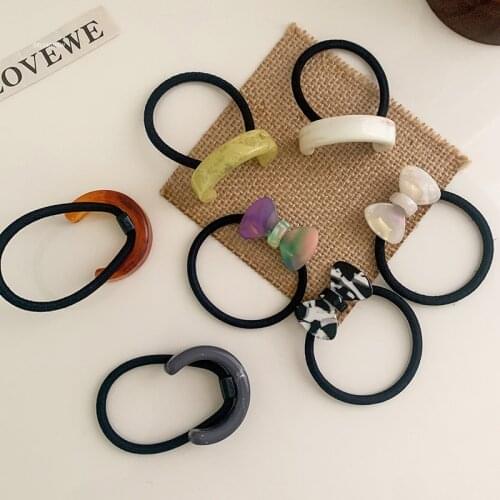 Fashion Hair Ties Women Elastic Hair Band Elegant Colorful Bow Shape Girls Hair Rubber Band Elastic Hair Band Hair Accessories