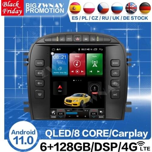 Carplay Tesla Screen Android Multimedia Radio Receiver For Jaguar S-type Stype 2004-2009 GPS Audio Stereo Video Player Head Unit