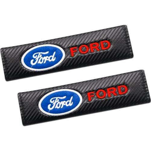 Car Seatbelt Emblem Seat Belt Cover Protector Safety Belt Shoulder Padding For Ford Focus 2 3 Kuga Fusion Mondeo Fiesta Transit