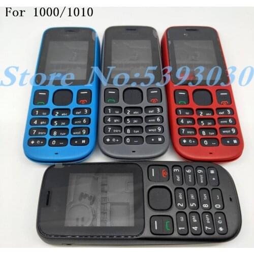 New Full Housing Cover Case For Nokia 101 1000 101 1010 Front Frame+Battery Door+Middle Cover+keypads