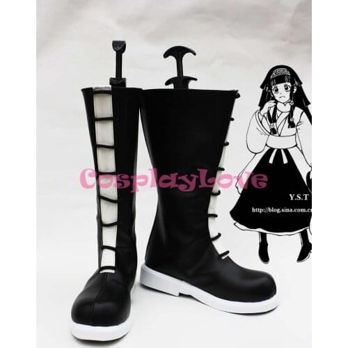 HUNTER x HUNTER Alluka Zoldyck Black Cosplay Shoes Boots Hand Made Custom-made For Halloween Christmas CosplayLove