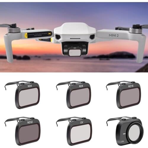 For DJI Mini 2 Professional/Platinum Neutral Density Lens Filter UV+CPL+ND4+ND8+ND16+ND32 Filter Drone Sunhood Accessories