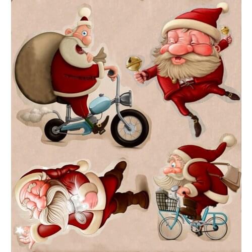 Santa Band Transparent Silicone Rubber Stamp And Metal Die Sheet Cling Scrapbooking DIY Cute Pattern Photo Album