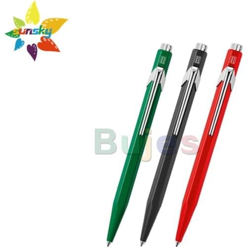 Switzerland original CARAN D'ACHE Classic ball point pen press type high grade office writing ball pen metal business commuting