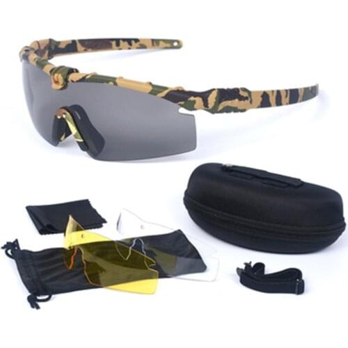 Sport Camouflage Tactical Glasses Military Goggles Army Sunglasses With 3 Lens Men Shooting Safety Glasses Motorcycle Eyewear