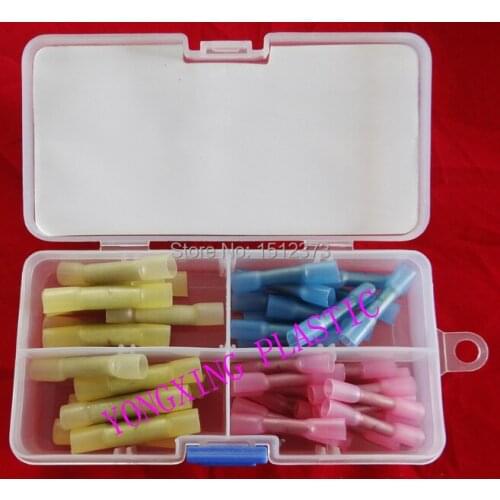 40 piece heat shrink terminal 22-10AWG red blue yellow connector box package