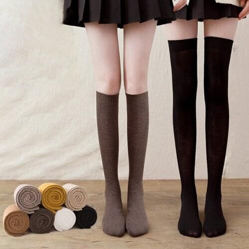 Spring Fashion Stocking Women Thigh High Socks Autumn New Casual Over Knee Warm Sexy White Long Socks Girls PJ223