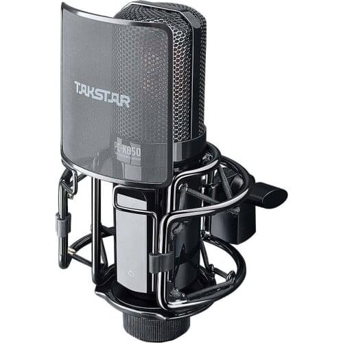 Takstar PC-K850 Recording Microphone 34mm large gold plated diaphragm capsule use for live broadcast instrument recording ect