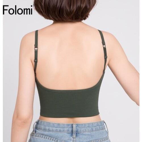 Sexy Bralette Crop Top Female Active Bra Padded Wire Free Brassiere Backless Women Underwear