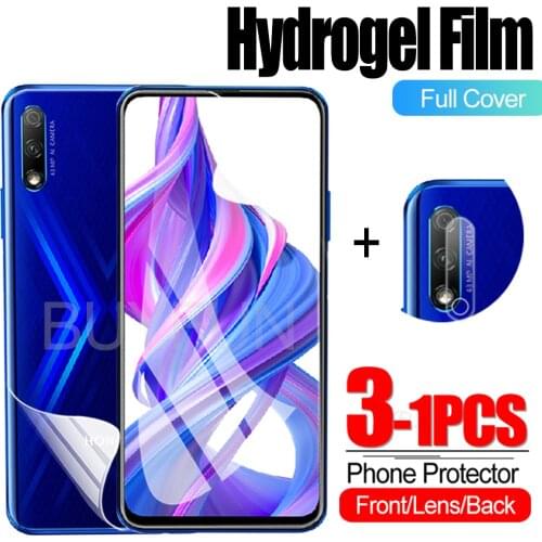1-3PCS Premium Soft Hydrogel Film For Honor 9X China Huawey honar 9X Pro China Transparent HD Screen Film Glass not Glass