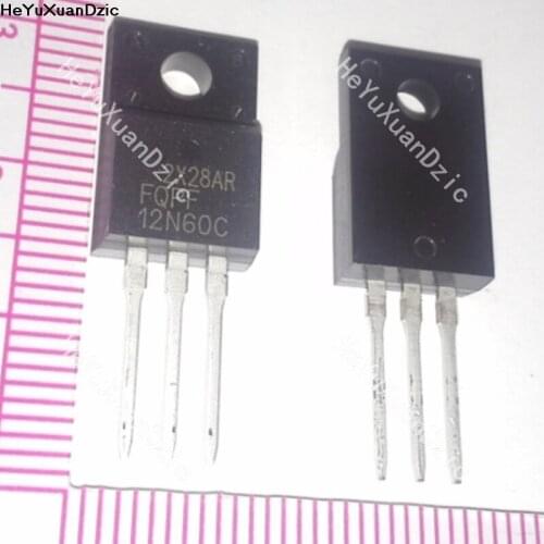 10Pcs/ lot FQPF12N60C FQPF12N60 12N60C TO-220F MOS FET 600V 12A NPN channel New Original Product