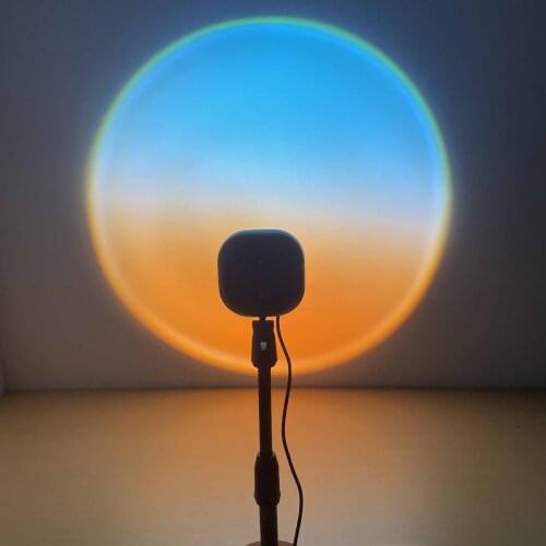 2021 New Sunset Lamp Rainbow Atmosphere Led Night Light Sunset Light For Home Bedroom Background Wall Tiktok USB Table Lamp