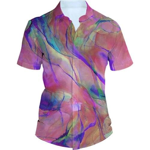 2021 Hot Man Hawaii Shirt Beach Camping Style Short Sleeve Striped Print Summer shirt Eu size Customize Logo/Design/Name design