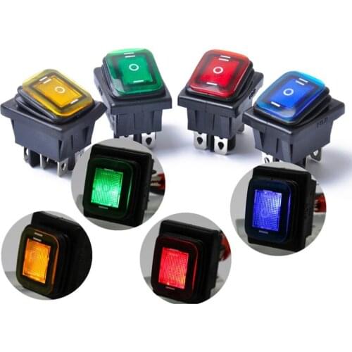 4pcs 4 Pin On-Off DPST Rocker Toggle Switch Vehicle Dash Parts