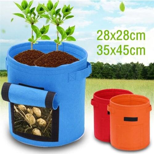 5/10 Gallon Non-woven Fabric Potato Growing Bag Vegetable Strawberry Planting Pocket Cultivation Pot Home Garden Supplies