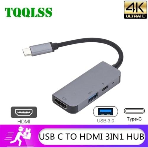 TQQLSS USB HUB C HUB HDMI Adapter 5 in 1 USB C to USB 3.0 Dock for MacBook Pro Accessories USB-C Type C 3.1 Splitter USB C HUB