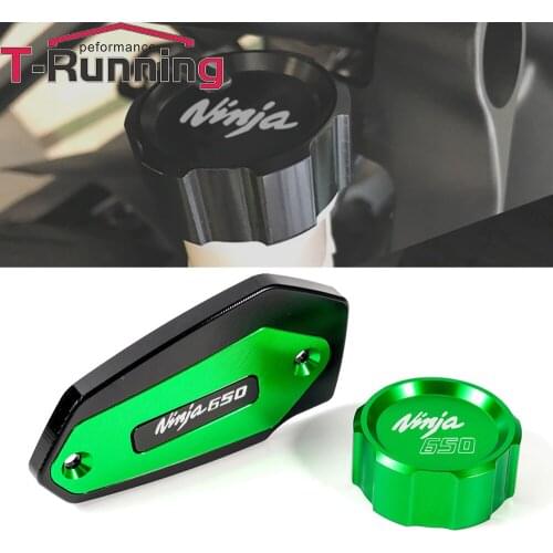 Motorcycle Accessories Rear Brake Fluid Reservoir Cover Cylinder Caps for Kawasaki Ninja650 Ninja 650 2017 2018 2019 2020