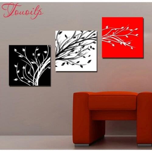 TOUOILP 3ps Landscape tree 5d diamond painting full square&round drill diamond embroidery mosaic modern home decoration painting
