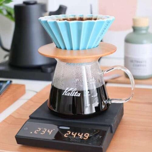 Household kitchen electronic scale hand punch Bluetooth smart coffee measurement tool with USB charging cable durable plastic