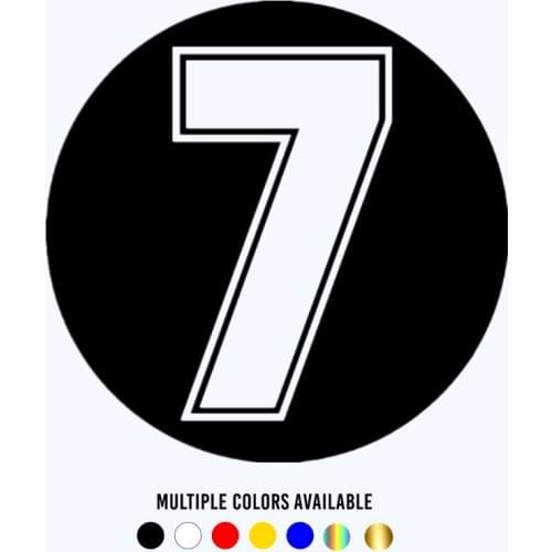 CK20170# Funny Vinyl Decal Digital 7 Car Sticker Waterproof Auto Decors on Truck Bumper Rear Window