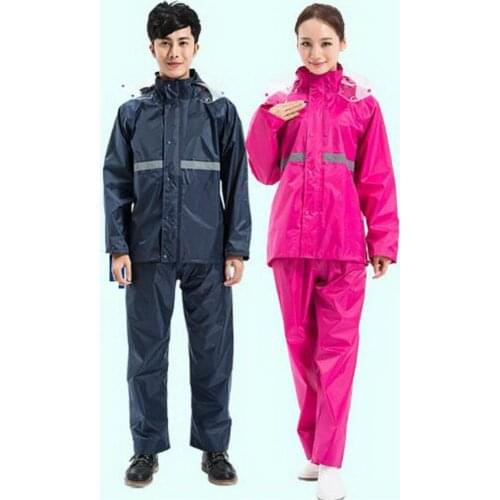 Raincoat rain pants set / thickening waterproof outdoor motorcycle electric bicycle single adult raincoat /161129