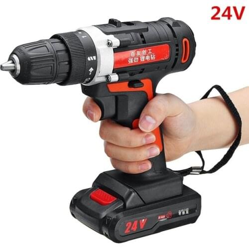 12V 24V Cordless Drill Electric Screwdriver Mini Wireless Power Driver DC Lithium-Ion Battery 3/8-Inch Power Tools