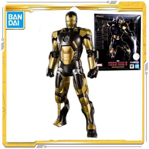 Original BANDAI S.H.Figuarts Marvel The Avengers Iron Man 3 Mark20 MK20 Anime Action Figur Toy for Child Halloween Gift