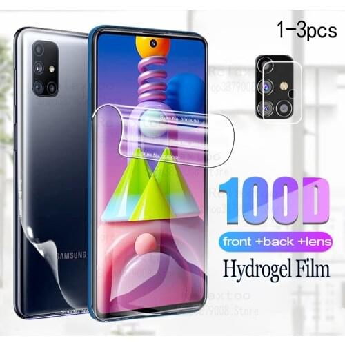 Front back hydrogel film for samsung galaxy m51 camera screen protector for samung m51 m 51 samsungm51 samsun M515F glass film