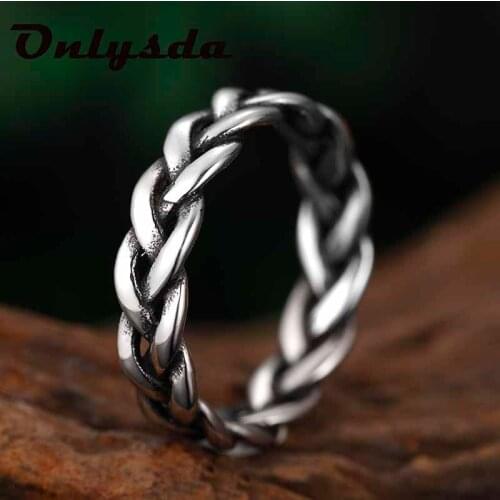 Vintage Stainless Steel Celtics Knot Ring Men Nordic Trinity Wedding Rings Womens Band Promise Viking Jewelry Party Gift OSR920