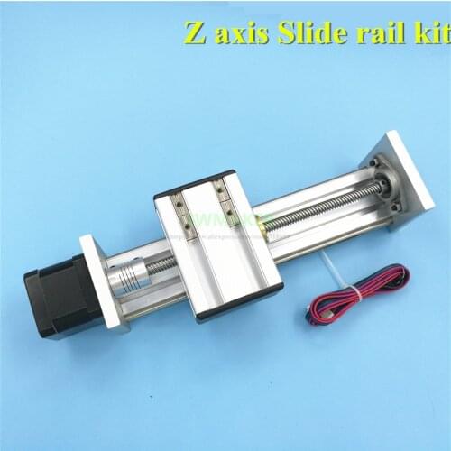 Z axis Slide rail kit with NEMA17 stepper motor 100/200/300mm effective stroke TR8 lead screw for CNC Reprap 3D printer