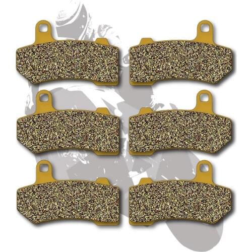 Motorcycle Disc Front + Rear Semi-Metallic Brake Pads For HARLEY FLHR FLTR FLHTC 2008-2009 FLHRC FLHT FLHTCU VRSCA 2008-2010