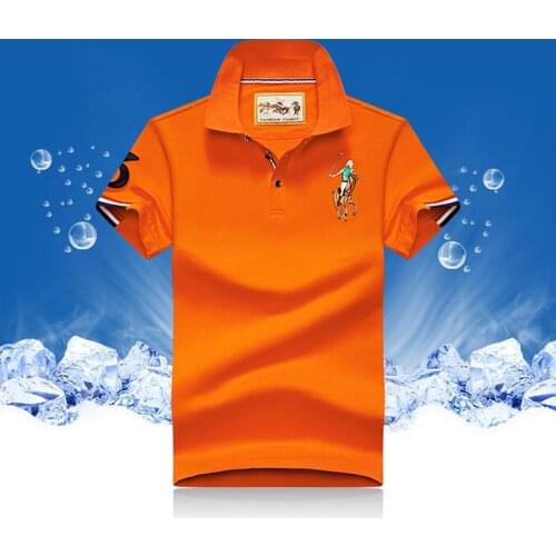 Famous Brand Summer Polo Shirt Men Embroidery Short Sleeve Business Casual Polo Men Outdoor Sports Wear Cotton Polo Tops Tees