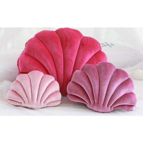 Stuffed Pillow Velvet Pillow Shell Pillow Sofa Birthday Gift Sea Shell Home Accessories 1 PC Household Decoration Pillow