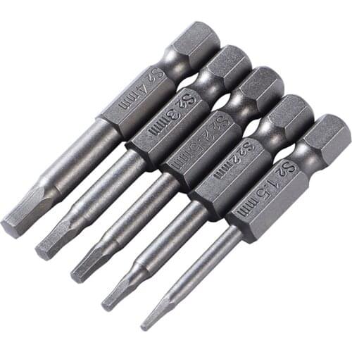 5Pcs Set 50mm 1/4 Inch Hex Shank Magnetic Hex Head Screwdriver Bits Electric Driver Bits Hand Tools Screwdriver Drill Bit S2 all