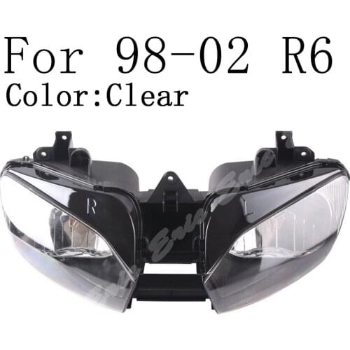 Motorcycle Front Headlight Lamp Assembly For Yamaha YZF-R6 2008 2009 2010 2011 2012 2013 2014 2015 2016 Clear Lens
