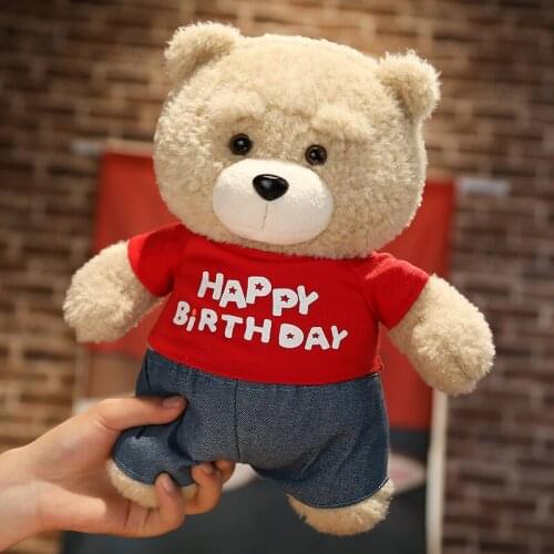 30cm Plush Teddy Bear Toys Stuffed Animals Soft Dolls with Cloth Ted Bear Plush Toys Plushie Doll Kids Girl Birthday Gift