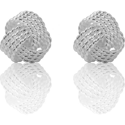 Hot Bohemian Vintage Twist Studs Earrings Jewelry Cute Geometric Round Metal Stud Earrings Best Gift for Women Girl