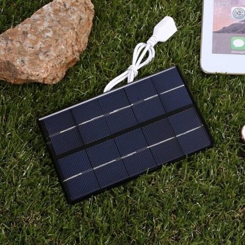 5W 5V Portable Solar Charger USB Solar Panel Outdoor Emergency Fast Charger Polysilicon Travel DIY Solar Charger Generator