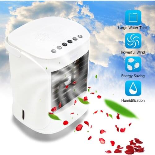 Portable Mini Air Conditioner Fan Personal Space Air Cooler Home Multifunction Purifier Humidifier Stereo Air Conditioner Fan