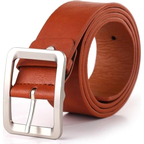 2021Leather Luxury Strap Male Belts for Men New Fashion Classice Vintage Pin Buckle Leather Jeans Men Belt Jeans Waist Belt