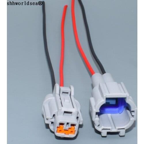 Shhworldsea 2 pin way plug male female Auto waterproof car electric connector for Nissan fog lights plug 6188-0554 6185-0867