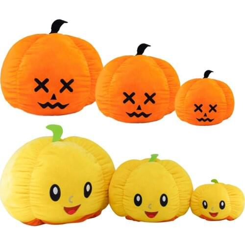 Cute Kawayi Double-sided Flip Pumpkin Plush Toys Halloween Devil Pumpkin Doll Doll Smiling And Crying Pumpkin