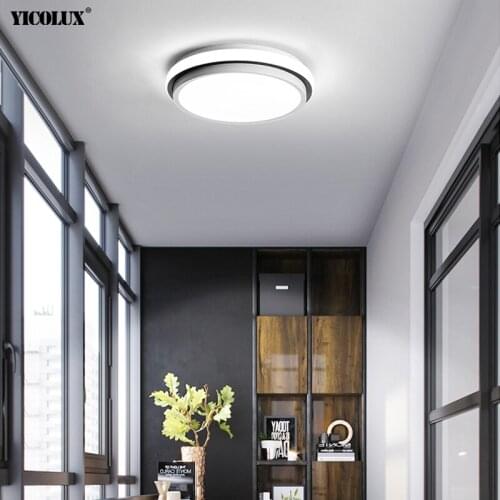 Modern Led Ceiling Lights For Hallway Balcony Living Room White Black Gold Iron Quality Lamp Body Dimmable Lamp AC90-260V