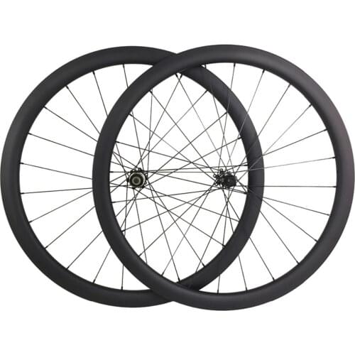 Super light 1340g 700c 42mm asymmetric road disc bicycle carbon wheels clincher 25mm wide UD 3K 12K Twill tubeless wheelset