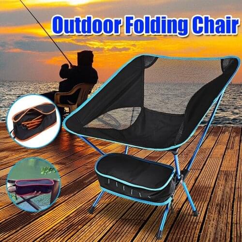 Outdoor Folding Fishing Chair Portable Lightweight Hiking Picnic Camping Seat Stool