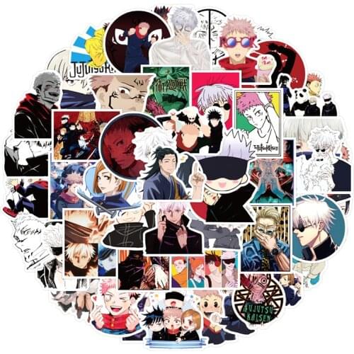 10/30/50pcs/Set Jujutsu Kaisen Japanese Anime Stickers For Luggage Gift Box Car Notebook Helmet Computer Refrigerator Skateboard