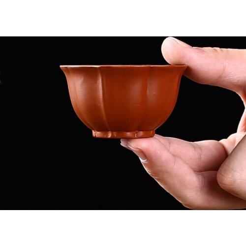 Yixing Zisha Tea Cup Kungfu Tea Set 3pcs/pack Black Red Small Tea Cup Set Ceramic Master Cup Single Cup Jianzhan Teacup