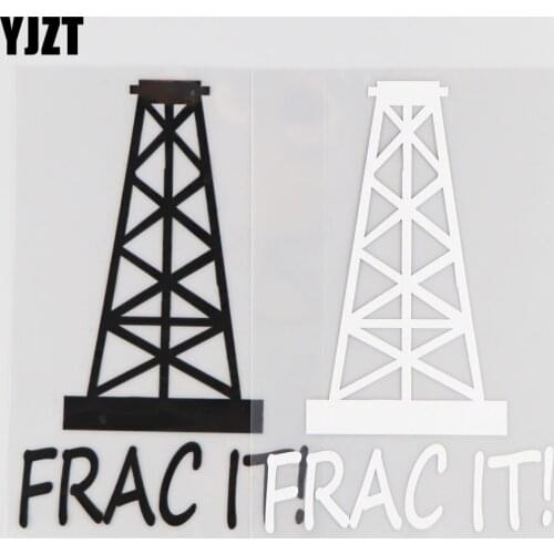 YJZT 9.8CM*15.3CM Frac It Vinyl Car Sticker Decal JDM Funny Bumper Window Truck Black/Silver 4A-0111
