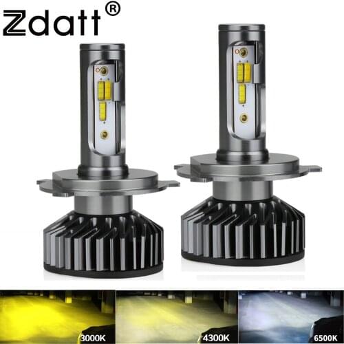 Zdatt H1 H11 H8 H9 9005 HB3 9006 HB4 H4 H7 Car Led Light Headlight Bulb Canbus 6500K 4300K 3000K 100W Turbo 12V Auto Lamp